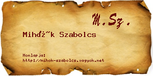 Mihók Szabolcs névjegykártya