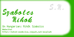 szabolcs mihok business card