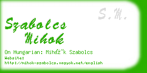 szabolcs mihok business card